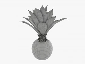 Decorative potted palm 01 3D Model