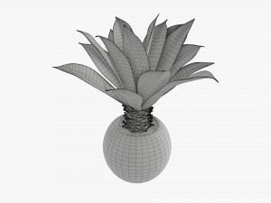 Decorative potted palm 01 Modelo 3D