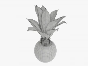 Decorative potted palm 01 3D Model