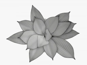 Decorative potted palm 01 3D Model