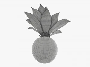 Decorative potted palm 01 3D Model