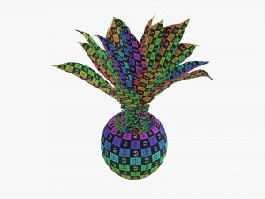 Decorative potted palm 01 Modelo 3D