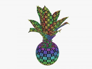 Decorative potted palm 01 Modelo 3D