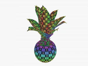 Decorative potted palm 01 3D Model