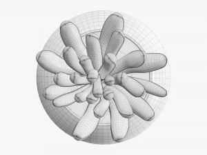 Decorative potted plant 01 3D Model