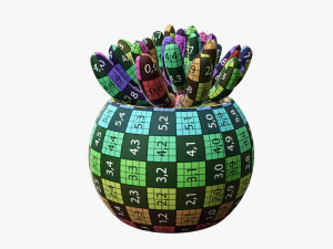 Decorative potted plant 01 3D Model