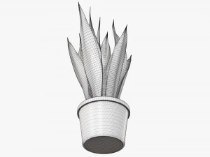 Decorative potted plant 02 3D Model