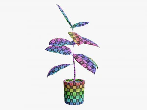 Decorative potted plant 03 3D Model