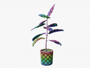 Decorative potted plant 03 3D Model