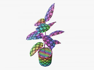 Decorative potted plant 03 3D Model
