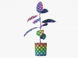 Decorative potted plant 03 3D Model