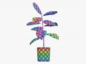 Decorative potted plant 03 3D Model