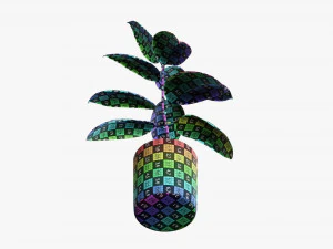 Decorative potted plant 03 3D Model