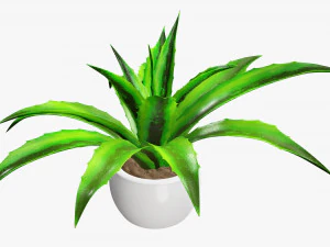 Decorative potted plant 04 3D Model
