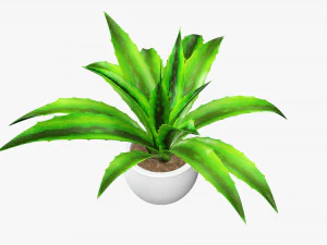 Decorative potted plant 04 3D Model