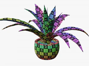 Decorative potted plant 04 3D Model