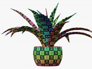 Decorative potted plant 04 3D Model