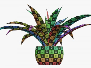 Decorative potted plant 04 3D Model