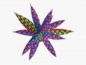 Decorative potted plant 04 3D Model