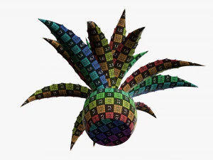 Decorative potted plant 04 3D Model