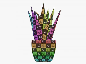 Decorative potted plant 05 3D Model