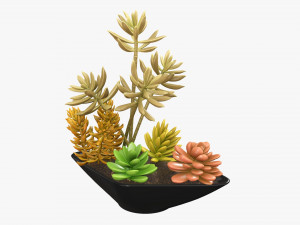 Decorative potted plant 06 3D Model