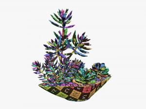 Planta decorativa en maceta 06 Modelo 3D