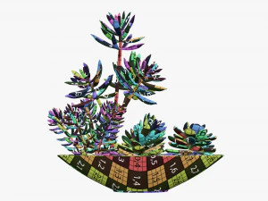 Planta decorativa en maceta 06 Modelo 3D