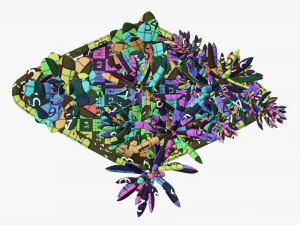 Planta decorativa en maceta 06 Modelo 3D