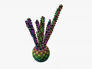 Decorative potted plant 07 3D Model