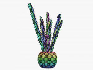 Decorative potted plant 07 3D Model