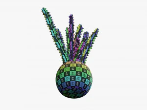 Decorative potted plant 07 3D Model