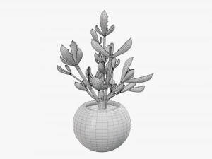 Decorative potted plant 08 3D Model