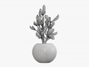 Decorative potted plant 08 3D Model