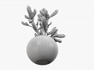 Decorative potted plant 08 3D Model
