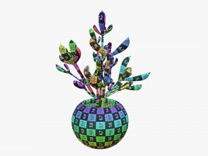 Decorative potted plant 08 Modelo 3D