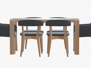 Dining table with chairs 3D Model