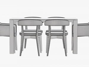 Dining table with chairs 3D Model