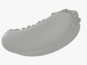 Hot dog with ketchup salad tomato stylized Modelo 3D