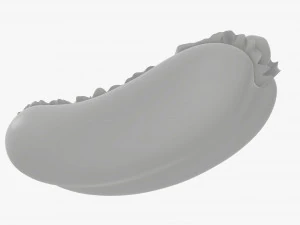 Hot dog with ketchup salad tomato v2 3D Model