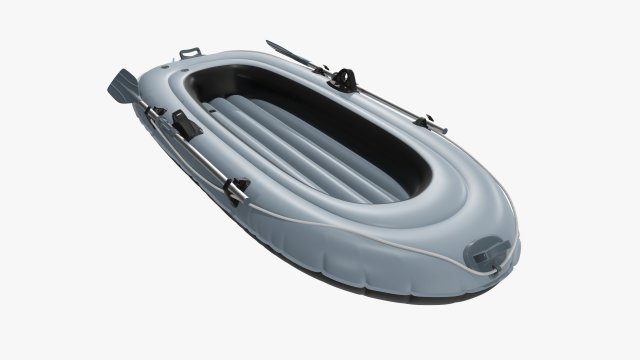 Inflatable Boat 01 gray Modelo 3D .c4d .max .obj .3ds .fbx .stl .blend 