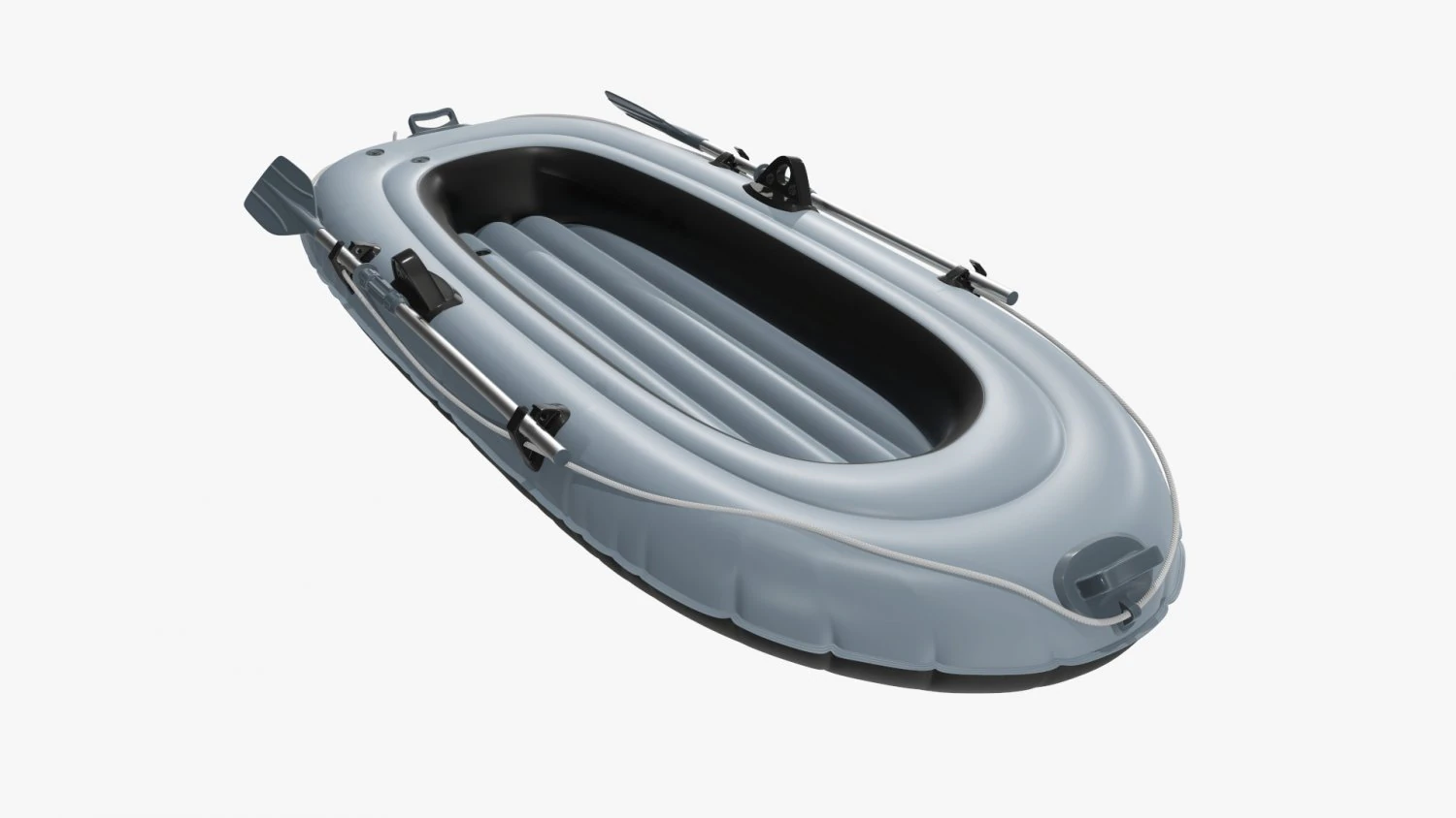 Inflatable Boat 01 gray 3D Model .c4d .max .obj .3ds .fbx .stl .blend