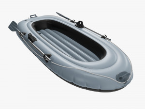 Inflatable Boat 01 gray 3D Model