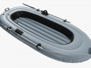 Inflatable Boat 01 gray 3D Model