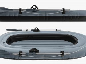 Inflatable Boat 01 gray Modelo 3D