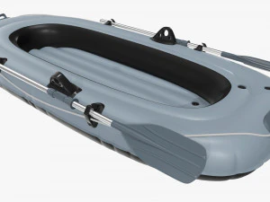 Inflatable Boat 01 gray 3D Model