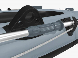 Inflatable Boat 01 gray 3D Model