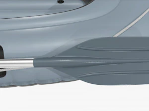 Inflatable Boat 01 gray 3D Model