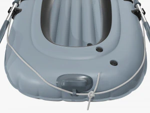 Inflatable Boat 01 gray 3D Model