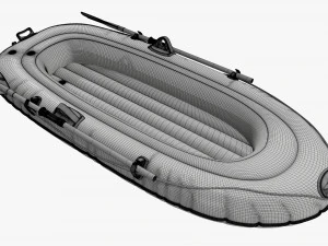 Inflatable Boat 01 gray 3D Model
